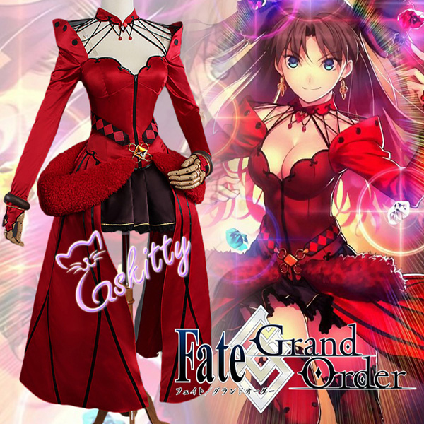 Fate Grand Order フェイト・グランドオーダー FGO 赤い悪魔 遠坂 凛 ドレス　コスプレ衣装